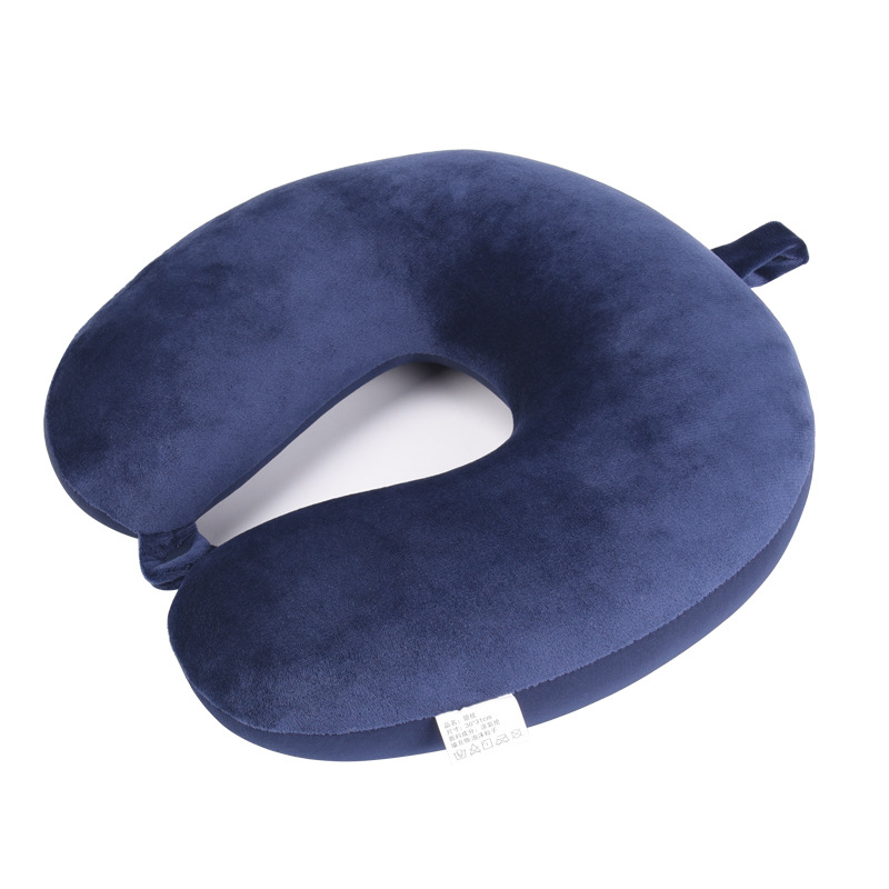 Foam particle solid-color U-shaped pillow, airplane travel pillow, solid-color U-shaped neck pillow, single-color nap neck pillow customization details Picture