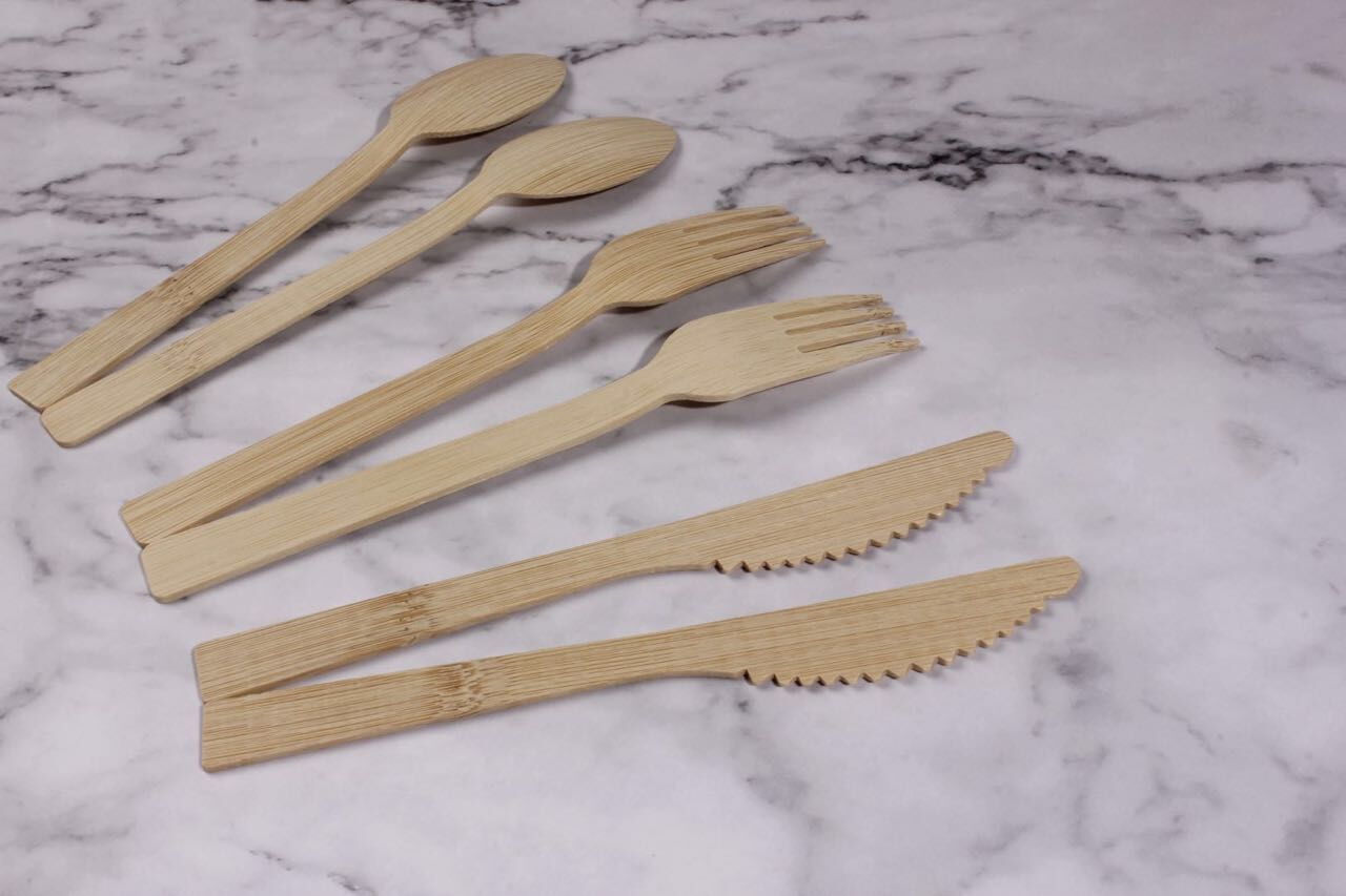 Creative bamboo knife, fork and spoon environmental bamboo products for home use thumbnail