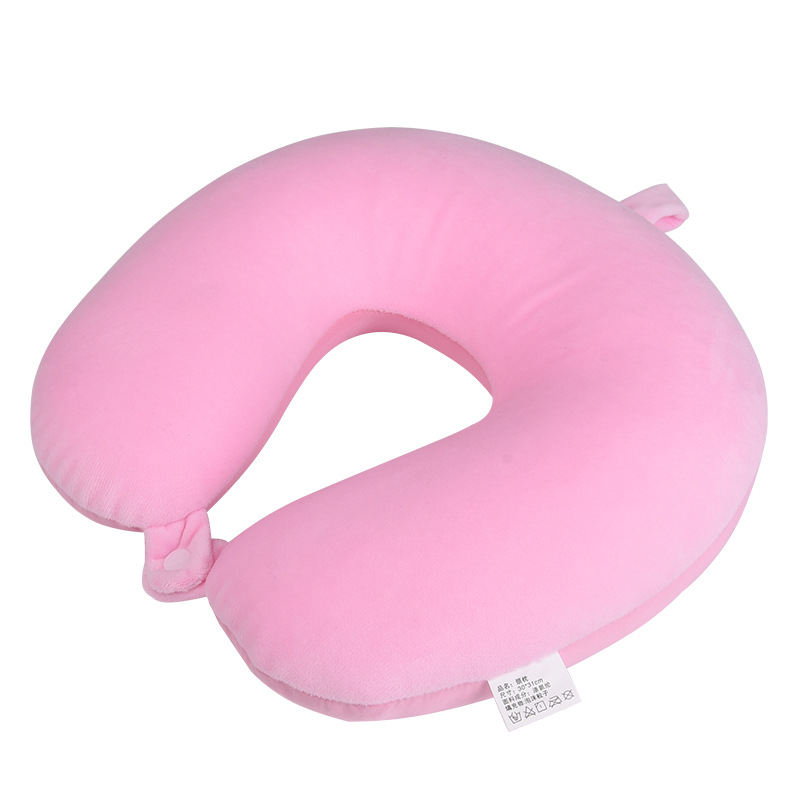 Foam particle solid-color U-shaped pillow, airplane travel pillow, solid-color U-shaped neck pillow, single-color nap neck pillow customization Application Scenario