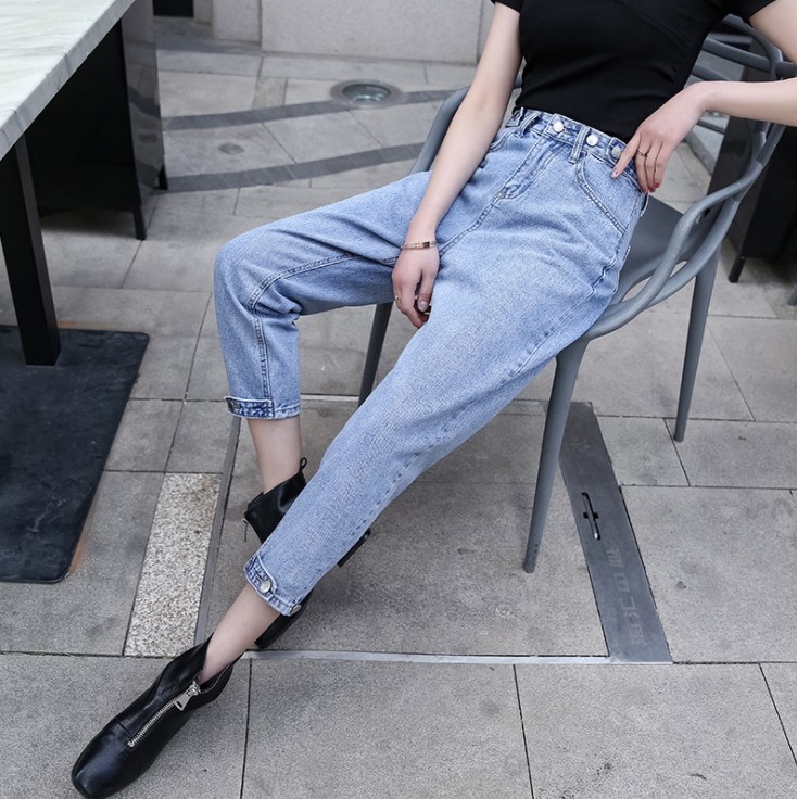 Wide-leg jeans 2019 new style slimming loose, Sakurada Kawashima straight leg, first love student dad Radish Specification image