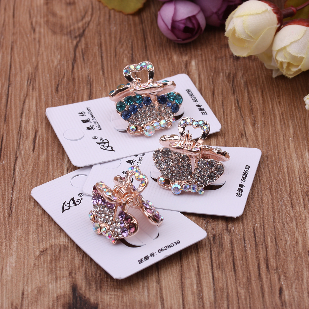 6-yuan store accessories: Japanese and Korean scratch-off headwear, water diamond hair clips, top clips, hairpins, bangs, and hair clips