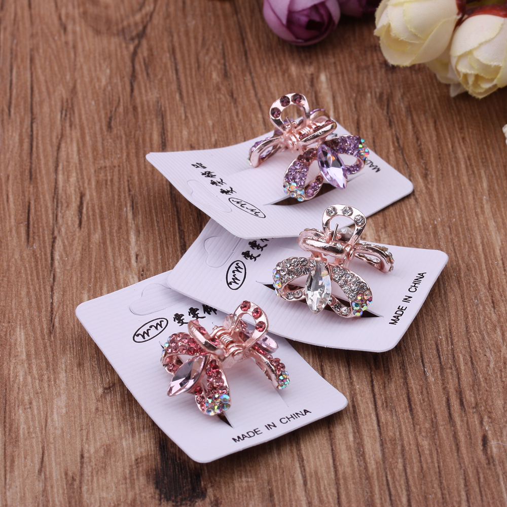 6-yuan store accessories: Japanese and Korean scratch-off headwear, water diamond hair clips, top clips, hairpins, bangs, and hair clips details Picture