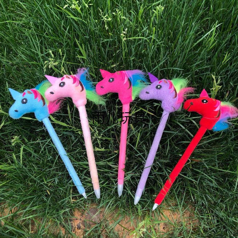 Plush toys, plush pens, unicorn pens, stationery pens, cartoon pens, best-selling cartoon pens in South America details Picture