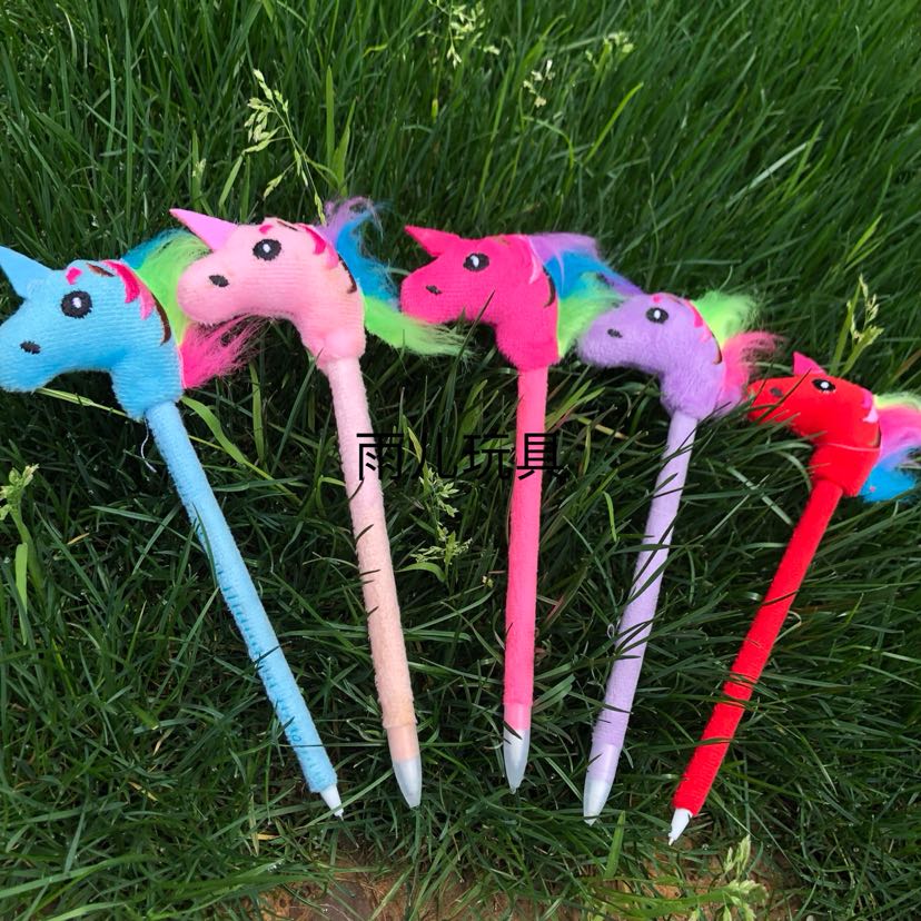 Plush toys, plush pens, unicorn pens, stationery pens, cartoon pens, best-selling cartoon pens in South America Application Scenario
