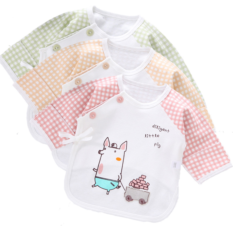 Baby half back suit Newborn monk suit newborn baby coat Spring and summer pure cotton baby clothes for boys and girls