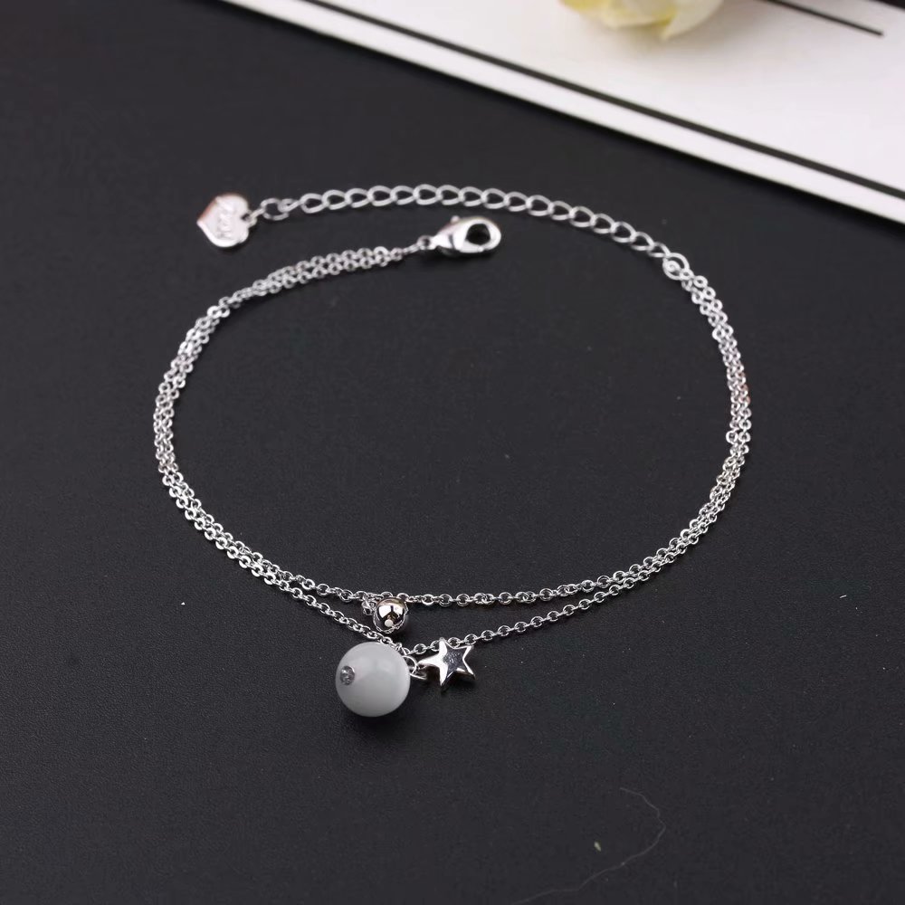Boutique supply bracelet: Smooth little star bracelet, fashionable double-layer five-pointed star bracelet, simple jewelry for women Specification image