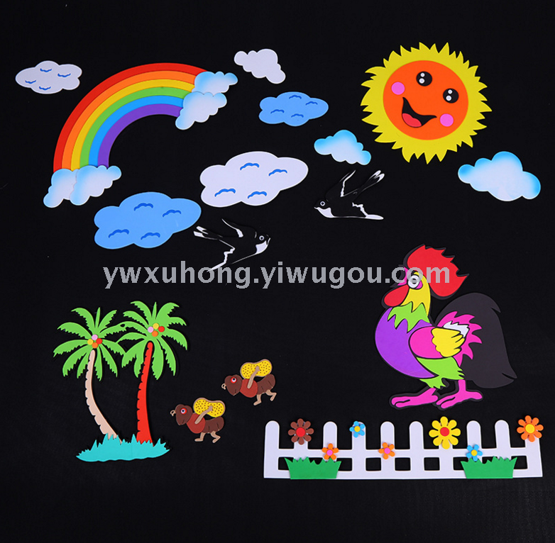 EVA teacher blackboard newspaper decoration kindergarten classroom wall decoration environmental decorative materials wall decoration