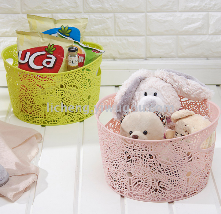 Hollowed-out storage basket, toy storage basket, storage basket Application Scenario