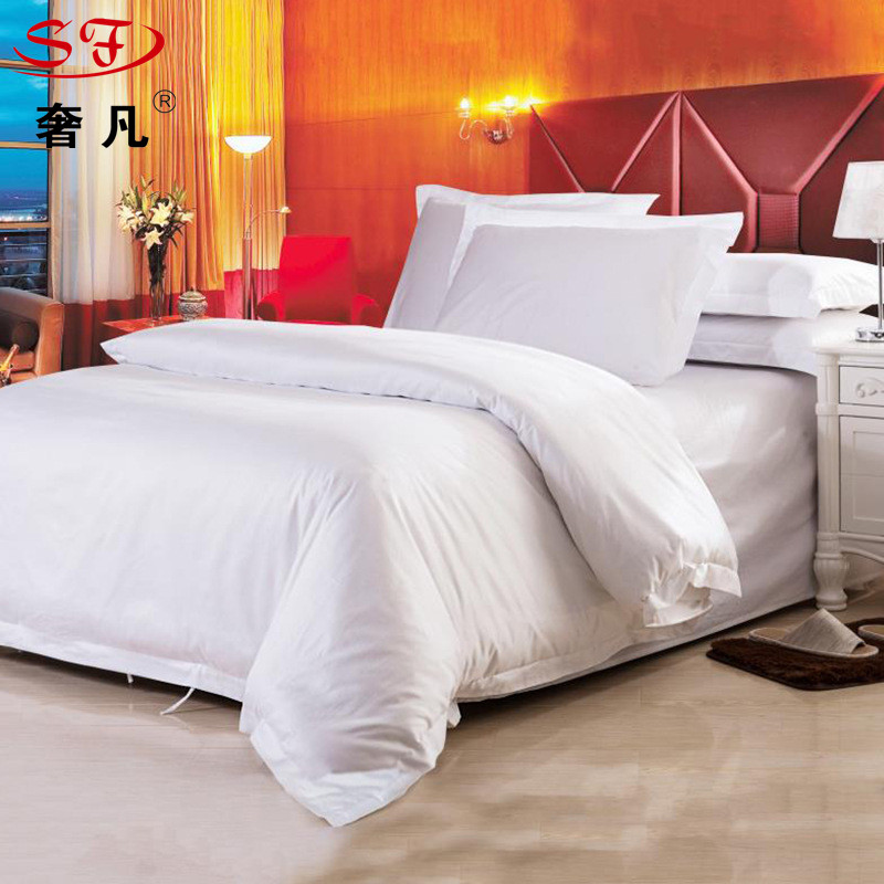 Shefan Hotel Supplies Wholesale: Five-star hotel four-piece set, Pure cotton brocade Jacquard four-piece set, hotel supplies Application Scenario