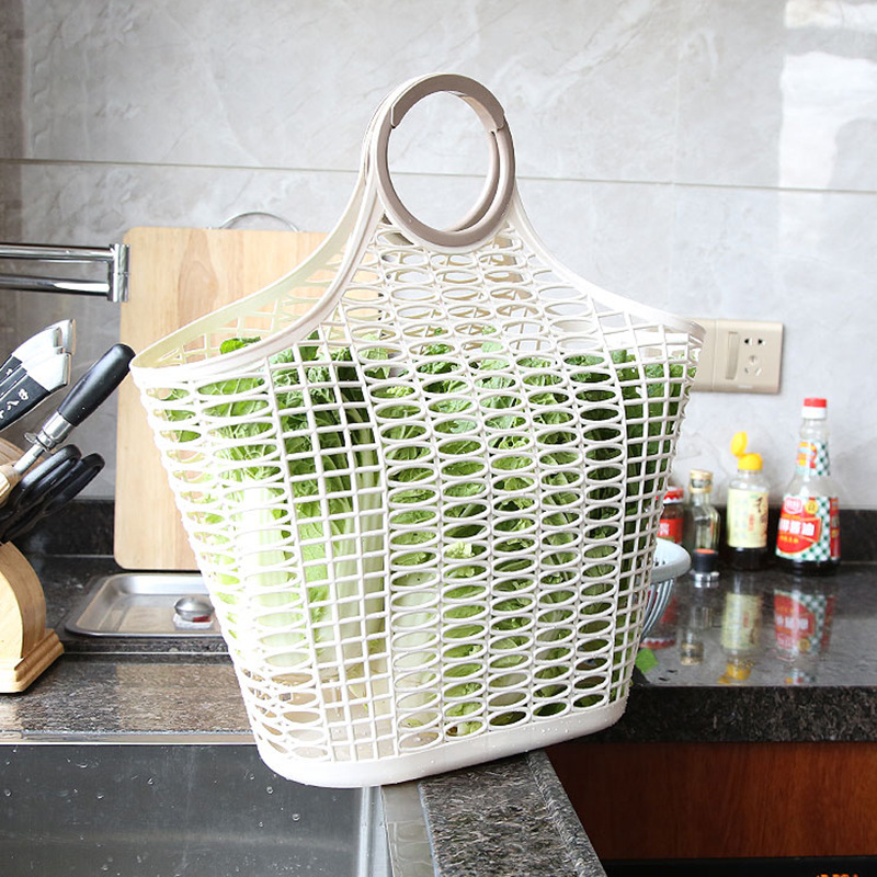 Household kitchen storage baskets, supermarket grocery shopping baskets, hand-held plastic storage baskets details Picture
