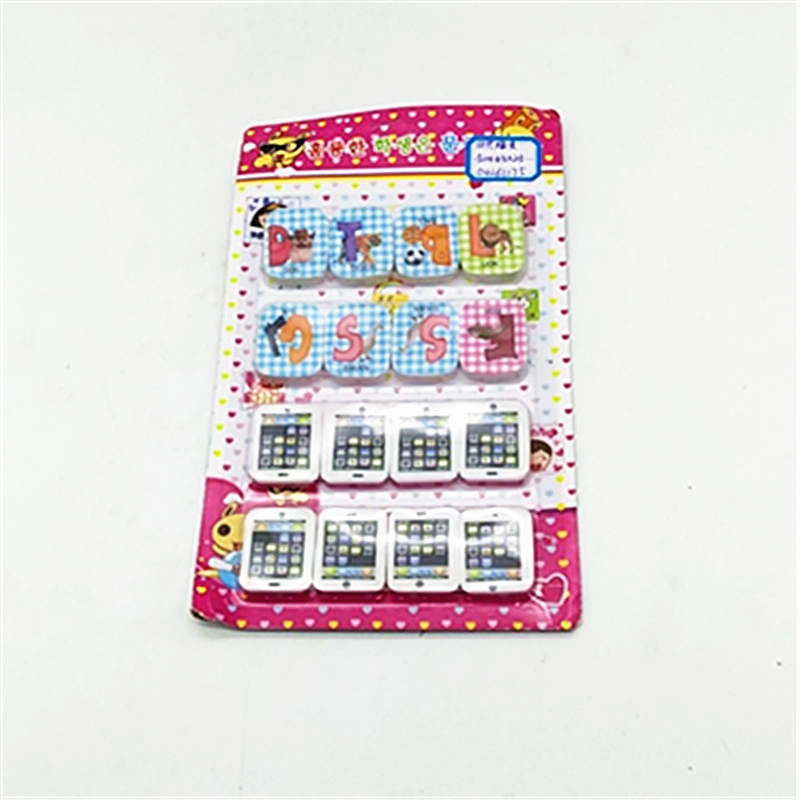 Sunshine department store card 16PC rubber mobile phone model rubber mobile phone cartoon cute eraser thumbnail