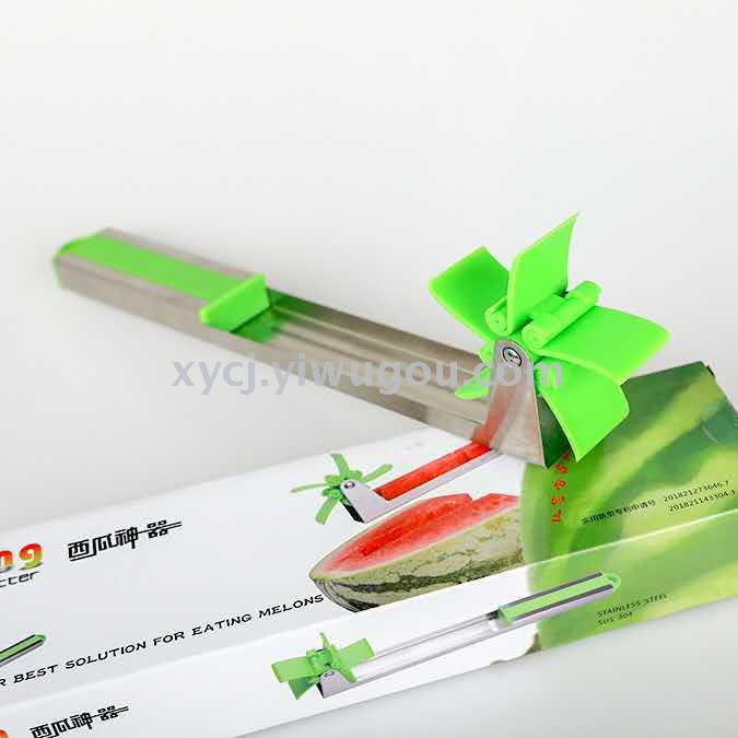 The popular windmill watermelon cutter, stainless steel watermelon cutter, fruit quick knife Corer kitchen tool small tool Application Scenario