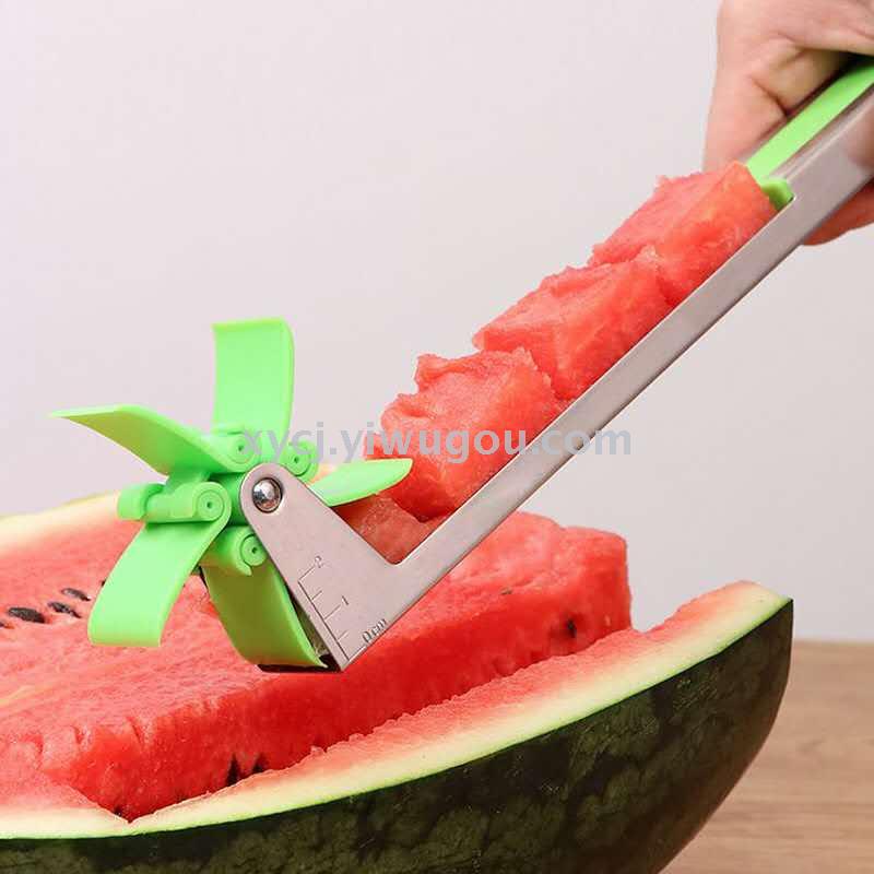 The popular windmill watermelon cutter, stainless steel watermelon cutter, fruit quick knife Corer kitchen tool small tool Specification image