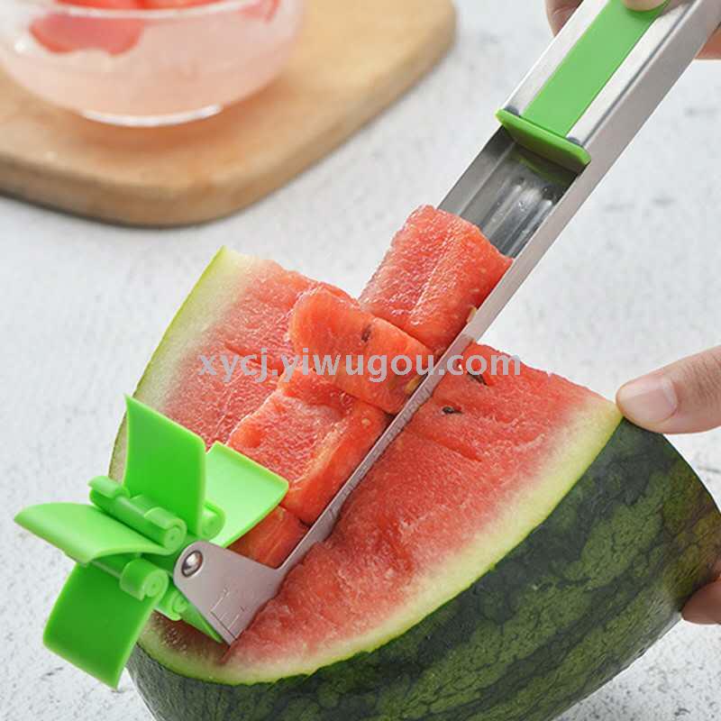 The popular windmill watermelon cutter, stainless steel watermelon cutter, fruit quick knife Corer kitchen tool small tool details Picture