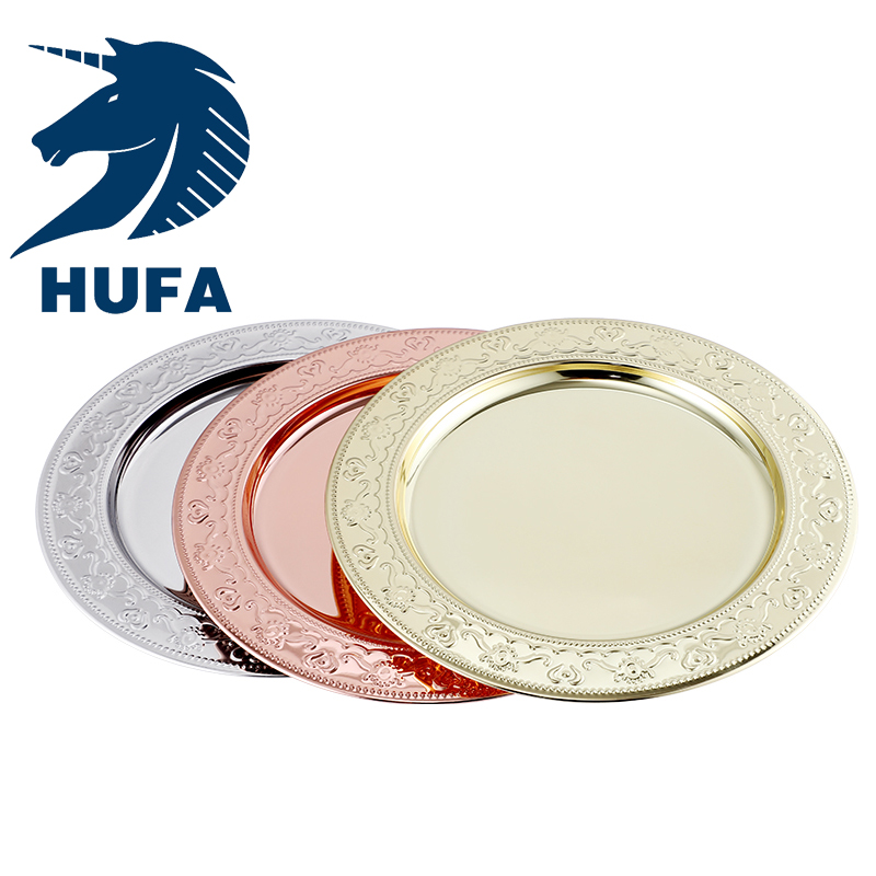 Pearl plates, fruit plates, round snacks, European-style plates, European and American classical plates