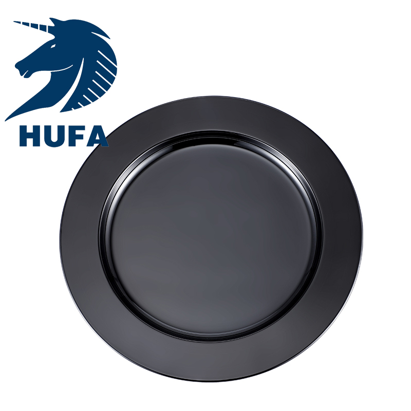 Hotel supplies flat plates, European-style trays, Western dining plates, round mirror plates, round trays Application Scenario
