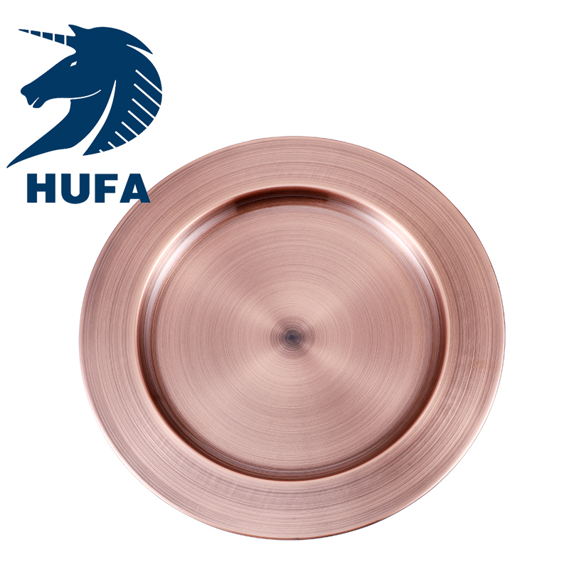 Hotel supplies flat plates, European-style trays, Western dining plates, round mirror plates, round trays Specification image