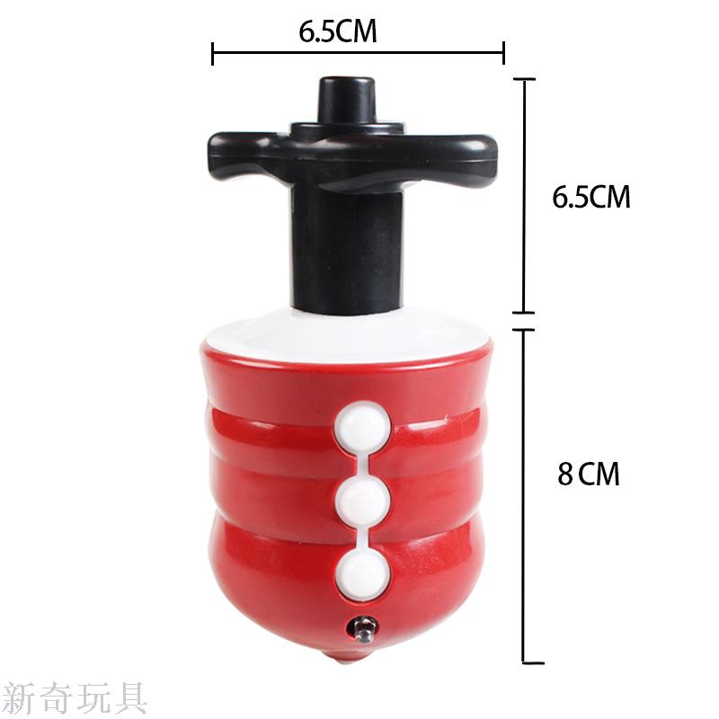 New best-selling music seven-color luminous imitation wood gyroscope children's toy, rotating colorful flashing balance toy wholesale Application Scenario