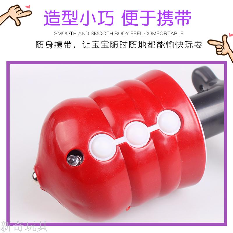 New best-selling music seven-color luminous imitation wood gyroscope children's toy, rotating colorful flashing balance toy wholesale details Picture