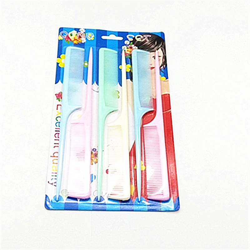 Sunshine department store card 6pc sharp comb sharp tail comb hairdressing professional ironing and dyeing pick comb thickened home color sharp comb