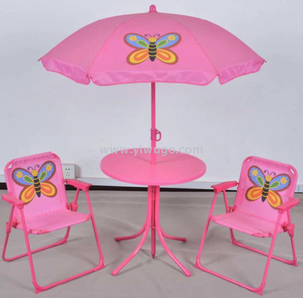 卡通儿童桌椅四件套 幼儿户外庭院桌椅