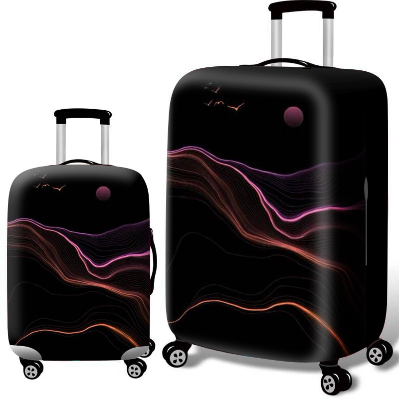 Suitcase cover, protective cover, suitcase cover, 24-inch travel case cover, elastic, wear-resistant, printed, waterproof Specification image
