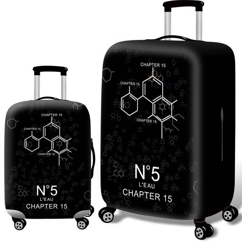 Suitcase cover, protective cover, suitcase cover, 24-inch travel case cover, elastic, wear-resistant, printed, waterproof details Picture