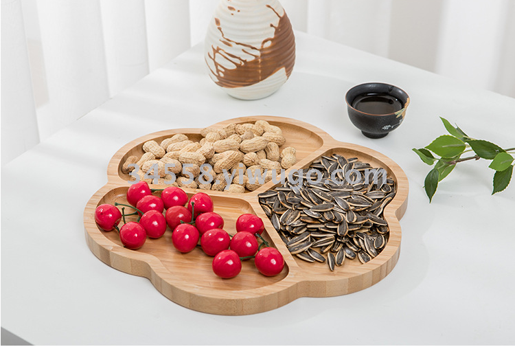 Creative three-compartment pumpkin and fruit box, compartmental combination of pumpkin seeds, peanuts, dried fruits plate, wedding candies and fruit plate