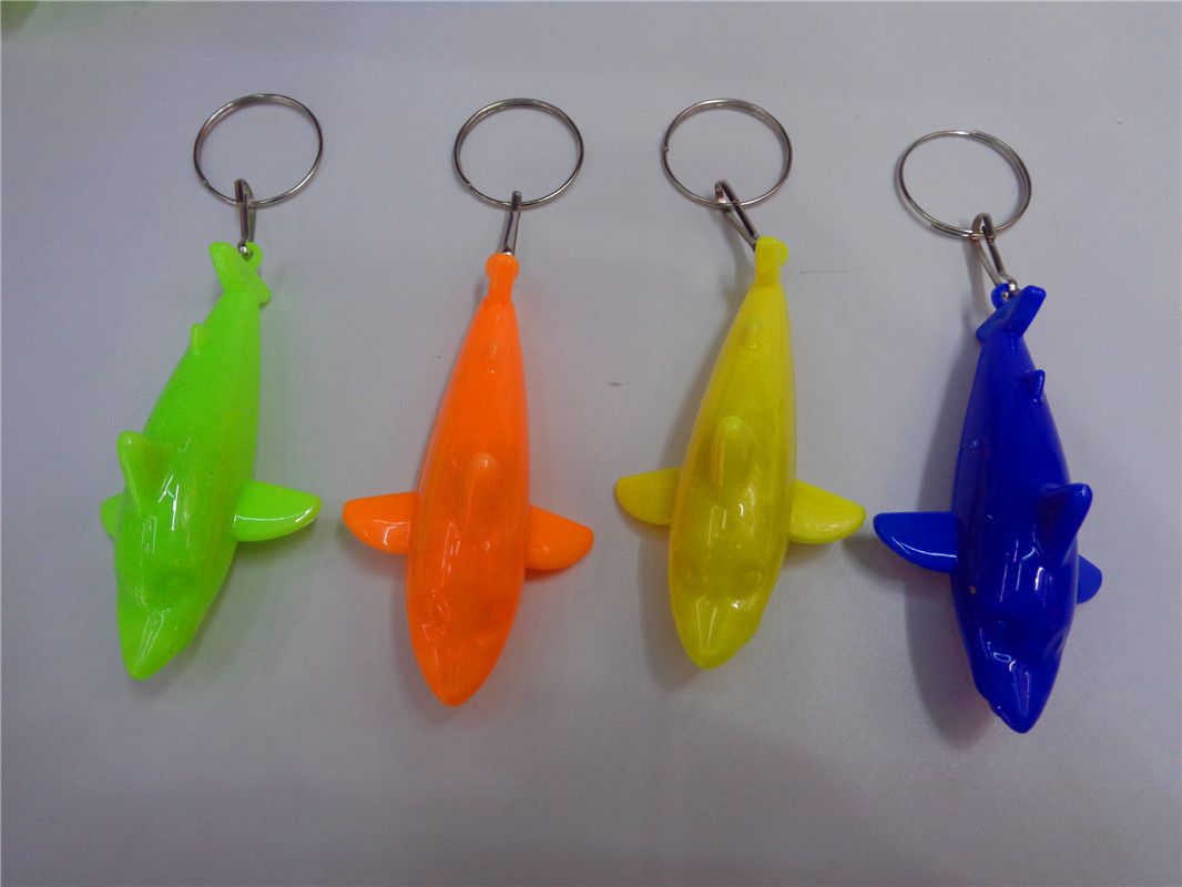 Children's toy keychain lights, LED flashlights, free gifts, shark night lights, street stall supply, factory direct sales details Picture