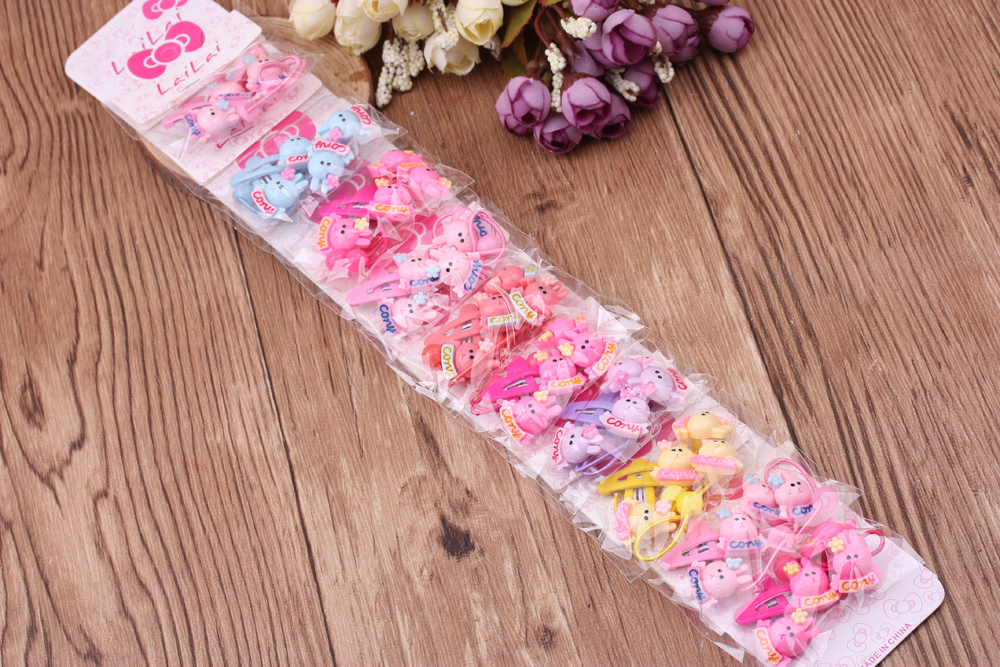 2-yuan store supply: Cartoon hair clips, blue children's little girls, baby girls, hair clips, headwear details Picture