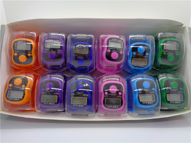 Electronic counter rings for Buddhist products, luminous point display for chanting the Buddha's name, direct sales from the manufacturer at street stalls