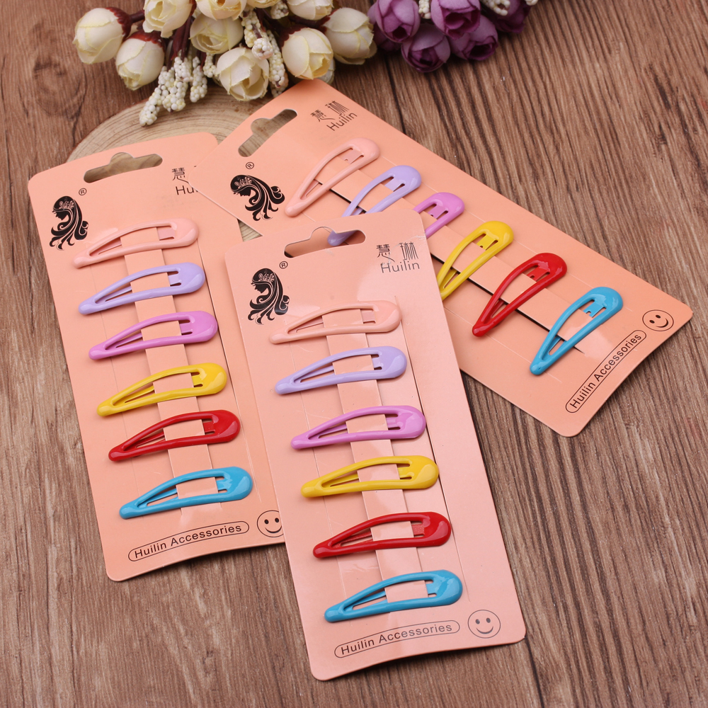 5-yuan store supply, popular color one-piece clips, Korean small clips for women, adult hair clips, candy-colored clips Specification image