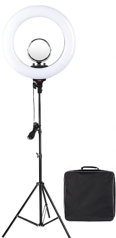 18-inch LED ring-shaped live-streaming stand dedicated to Internet celebrities, 3-color adjustable large aperture, beauty ring-shaped light for live-streamers Specification image