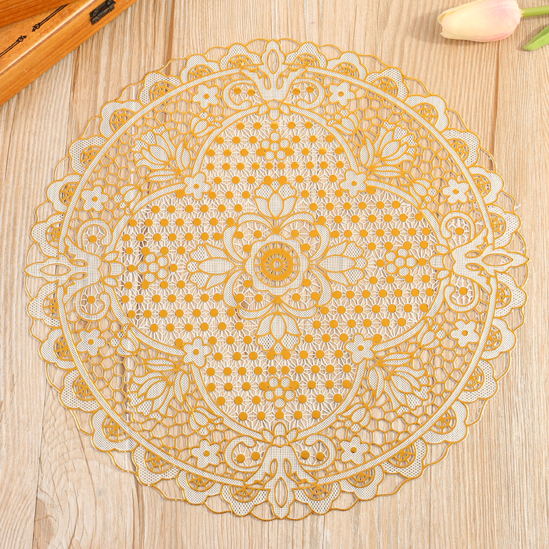 PVC material round table MATS, bowl MATS, plate MATS, coffee table ashtray MATS, cup MATS, vase MATS, household heat insulation MATS Application Scenario