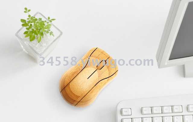 Hot-selling bamboo mice, creative bamboo mice, notebook mice, bamboo and wood wireless mice in stock details Picture