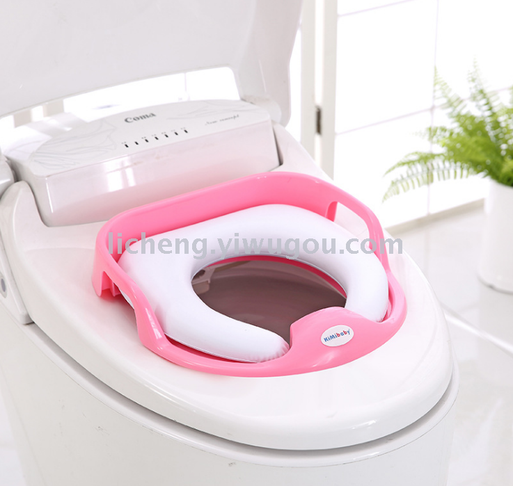 Children's toilet seat plastic toilet seat ring soft cushion portable toilet magic