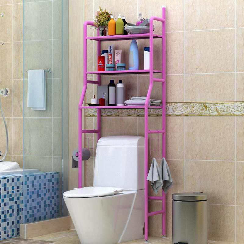 Bathroom, toilet storage rack, floor-standing washroom, no need for drilling, washing machine storage, toilet storage rack Application Scenario