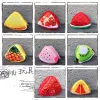 In-stock plush wallets, coin wallets, fruit wallets, three-dimensional triangular printed wallets, double-sided wallets details Picture