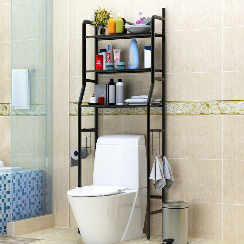 Bathroom, toilet storage rack, floor-standing washroom, no need for drilling, washing machine storage, toilet storage rack Specification image