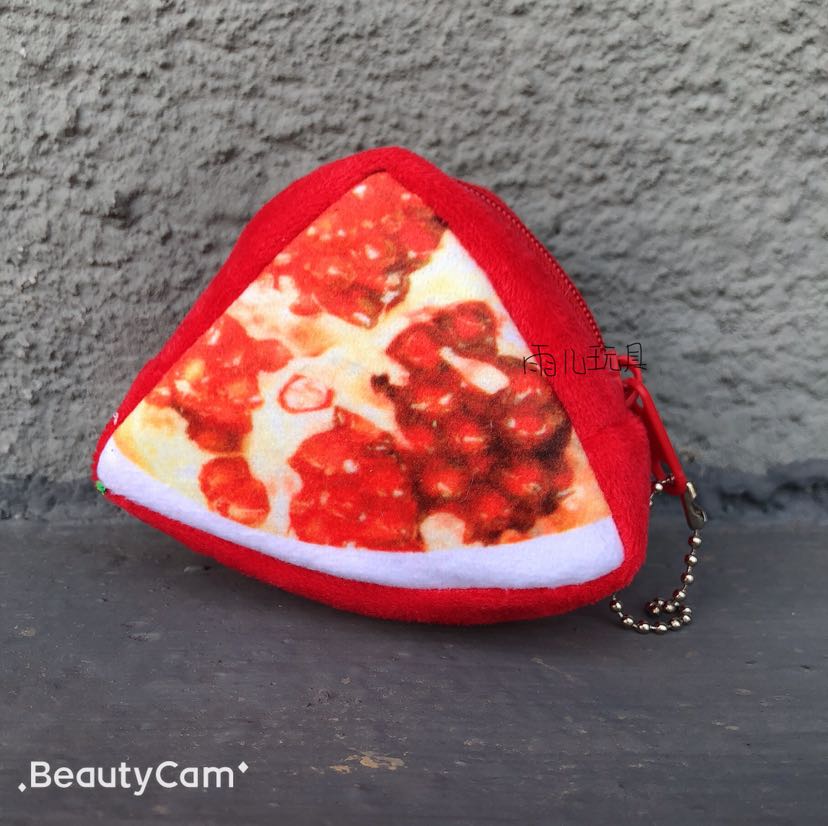 Plush wallet, printed coin purse, watermelon bag, triangular three-dimensional printed fruit wallet, coin bag Specification image