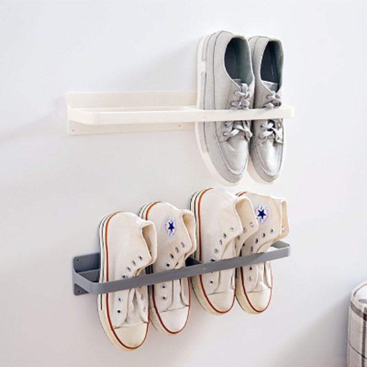 Creative wall-mounted paste shoe rack Household foldable hanging shoe rack bathroom hanging wall Shoe Slippers storage rack