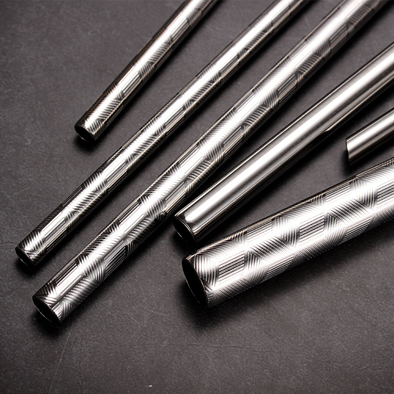 304 stainless steel straws, food-grade colored titanium-coated, can be customized for milk tea, coffee and beverages. Bent and straight tubes, food-grade material, no paint, non-toxic, no wax, recyclable, customizable logo, electroplated with titanium Specification image