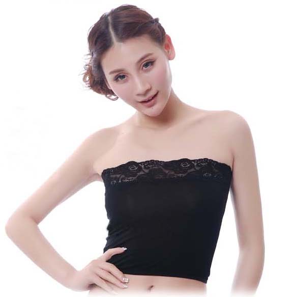 Long lace trim, versatile base, extended wrap, single-layer smooth surface, women's strapless Xiyani 3703 details Picture