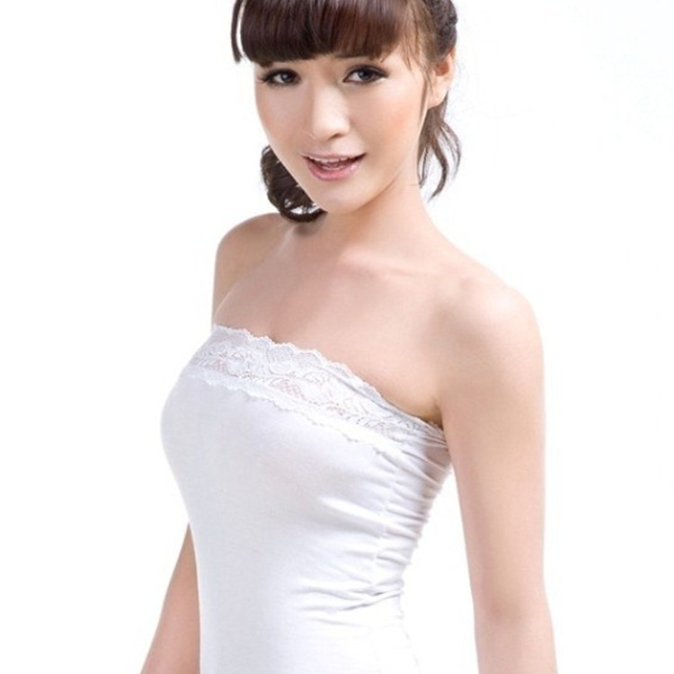 Long lace trim, versatile base, extended wrap, single-layer smooth surface, women's strapless Xiyani 3703