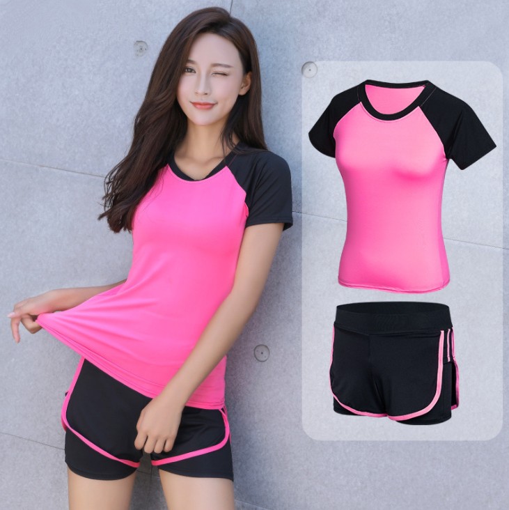 暴汗服运动健身衣舞蹈服跑步服速干瑜伽服两件套