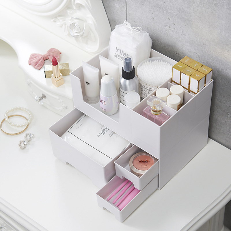 Cosmetic storage box, plastic desktop organization box, drawer-type facial mask box, skin care product rack, lipstick rack details Picture