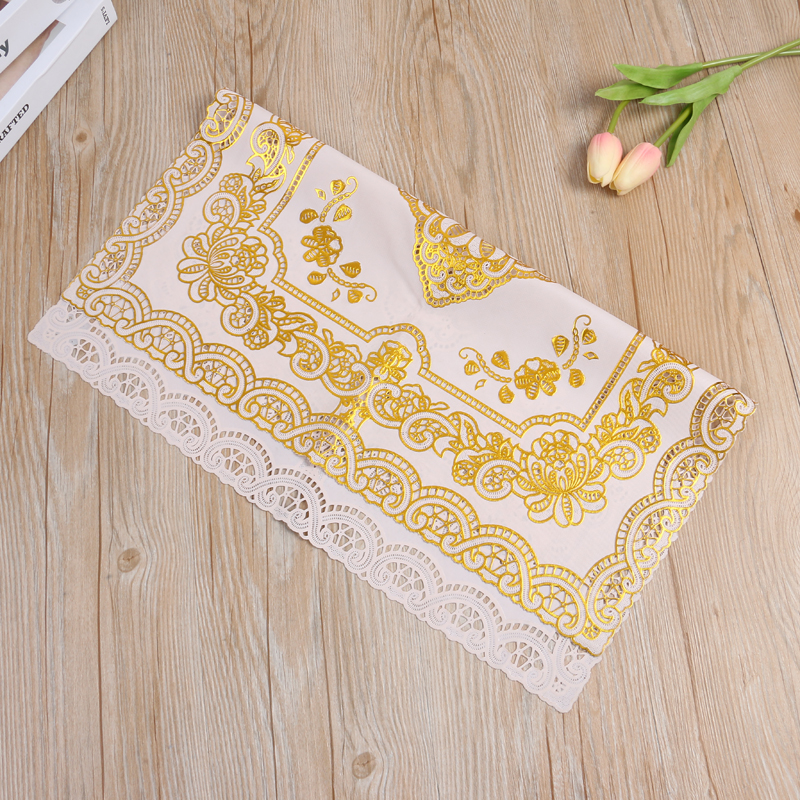 Square 50*50 specification European-style gilded tea art mat, table mat, PVC eco-friendly bowl mat, plate mat, vase mat Specification drawing