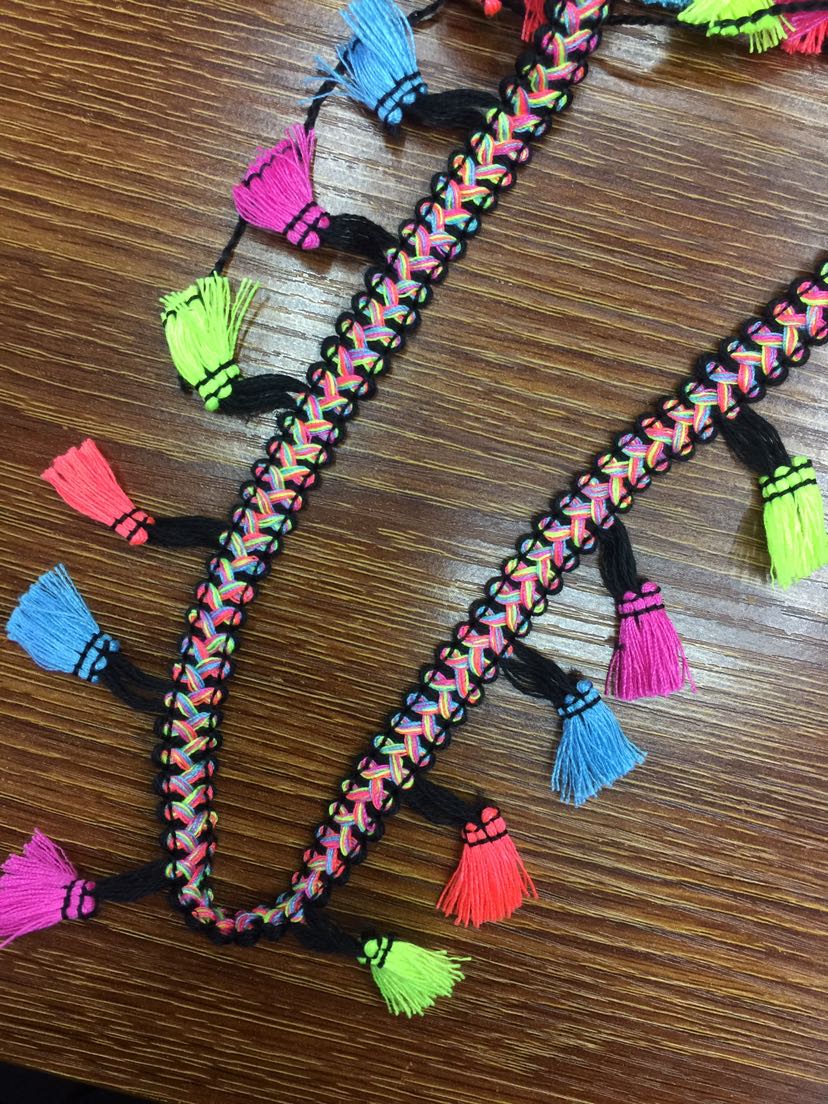 4.5 cm colorful tassels, polyester-cotton fabric accessories for clothing, scarves and hats