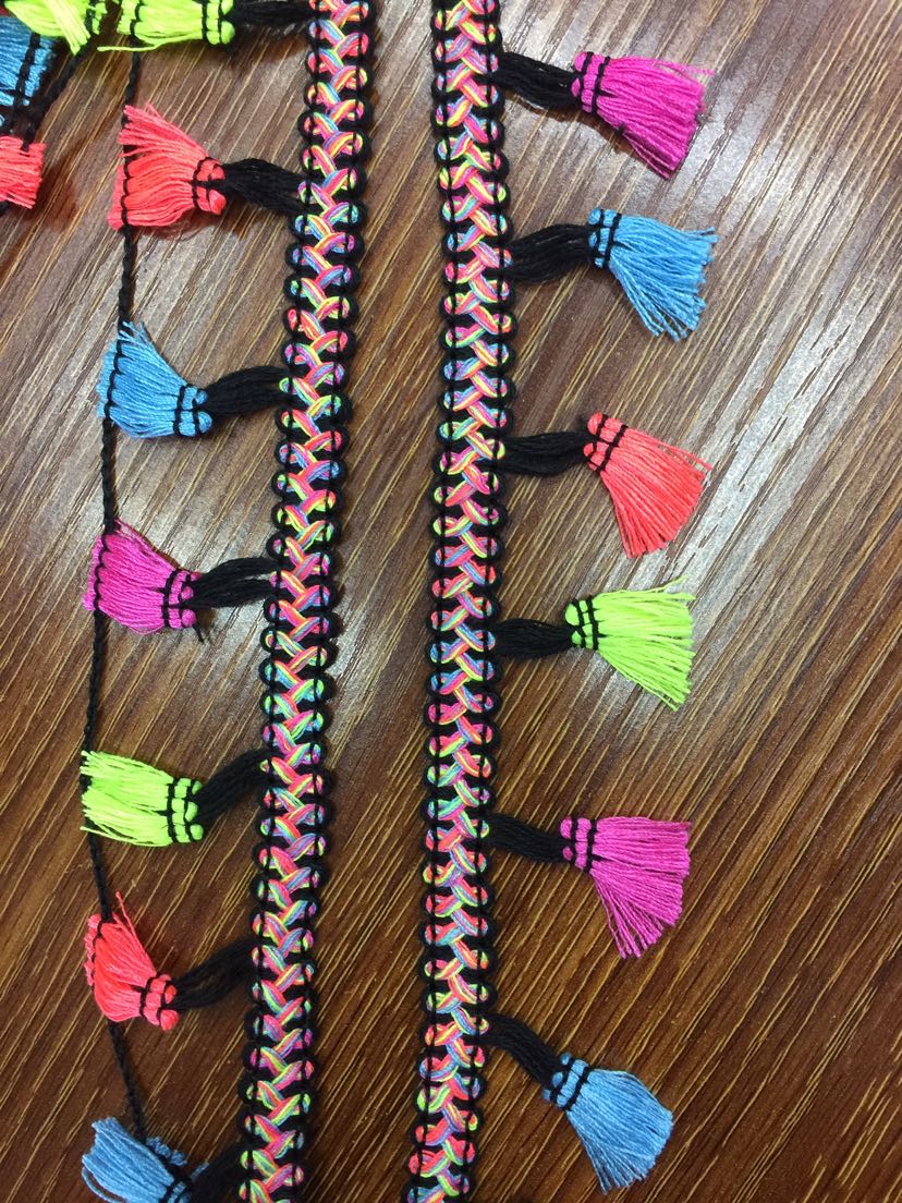 4.5 cm colorful tassels, polyester-cotton fabric accessories for clothing, scarves and hats details Picture