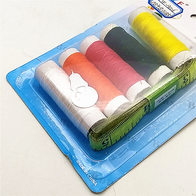 Sunshine Department Store Thread Set: Home Thread Mending Bag, Travel Sewing Bag + Needle Threading tool + tape measure Specification image
